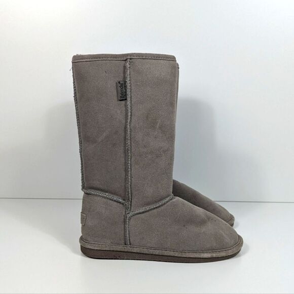 Bjorndal Zoe Brown Taupe Suede Fur Lined Boots Women's 8 - Picture 1 of 11